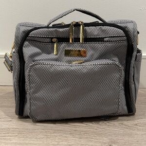 Jujube baby bag Black & White Chevron Convertible Backpack or shoulder